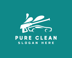 Car Pressure Cleaning Wash logo design