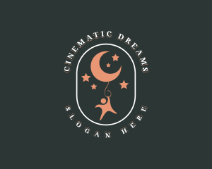 Balloon Moon Star logo design