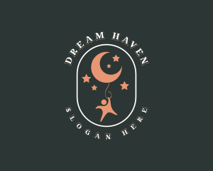 Balloon Moon Star logo design