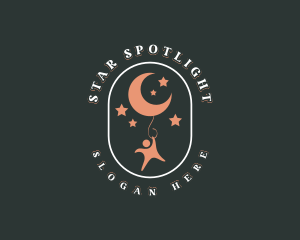 Balloon Moon Star logo design