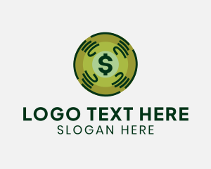 Digital Coin - Dollar Crypto Currency Money logo design