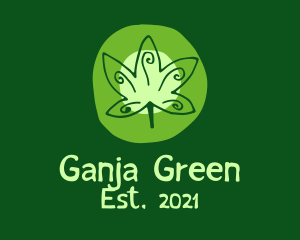 Marijuana Leaf Plantation  logo design