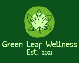 Marijuana Leaf Plantation  logo design