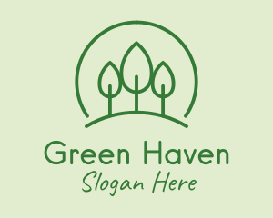 Forest - Green Forest Tree Hill logo design