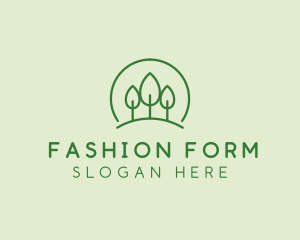 Green Forest Tree Hill logo design