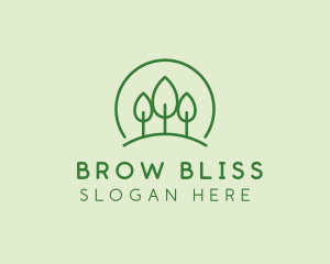 Green Forest Tree Hill logo design