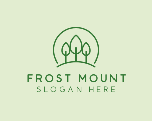 Green Forest Tree Hill logo design