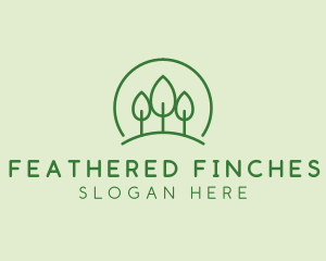 Green Forest Tree Hill logo design