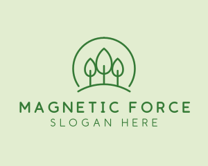 Green Forest Tree Hill logo design