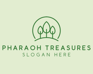 Green Forest Tree Hill logo design