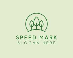 Green Forest Tree Hill logo design