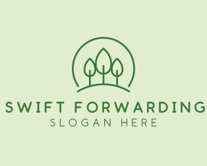 Green Forest Tree Hill logo design