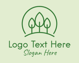 Plantation - Green Forest Tree Hill logo design