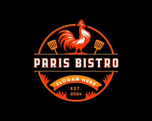 Chicken Rooster Grill logo design