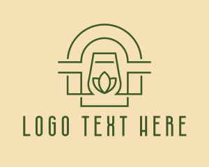 Herbal - Fermented Leaf Kombucha logo design
