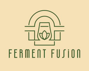 Fermented Leaf Kombucha logo design