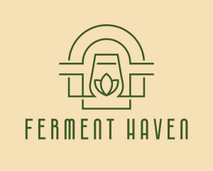 Fermentation - Fermented Leaf Kombucha logo design