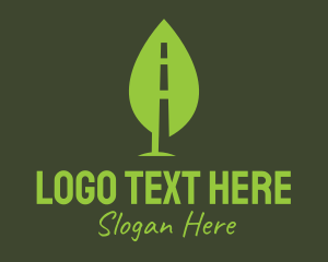 Freeway - Eco Leaf Road Transport logo design