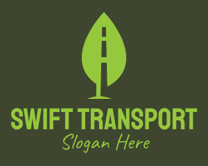 Eco Leaf Road Transport logo design