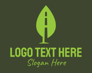 Green City - Eco Leaf Road Transport logo design