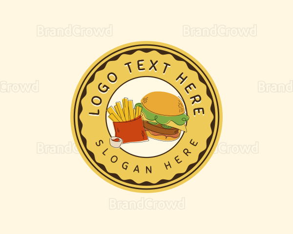 Burger Fries Snack Logo