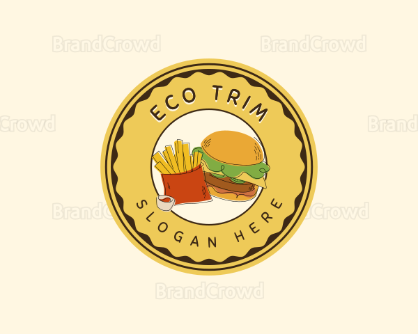 Burger Fries Snack Logo