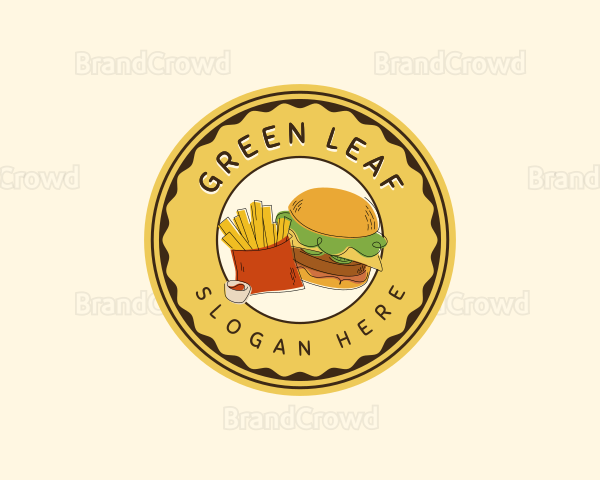 Burger Fries Snack Logo