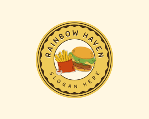 Burger Fries Snack Logo