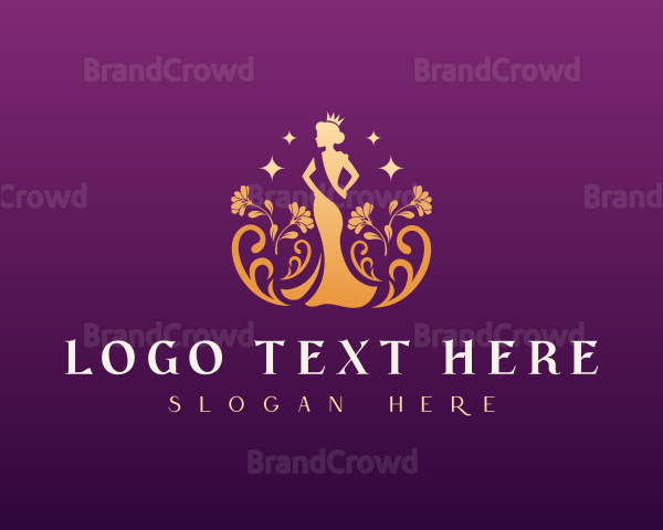 Floral Beauty Queen Pageant Logo