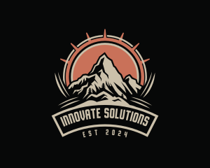 Hiking Mountain Adventure Logo
