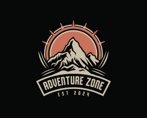 Hiking Mountain Adventure logo design