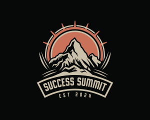 Hiking Mountain Adventure logo design