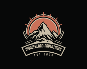 Hiking Mountain Adventure logo design