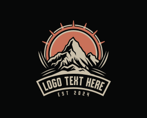 Hiking - Hiking Mountain Adventure logo design