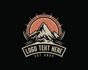 Mountain - Hiking Mountain Adventure logo design