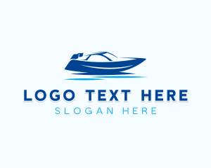 Ship - Speedboat Transport Ship logo design