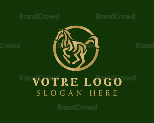 Wild Stallion Horse Logo