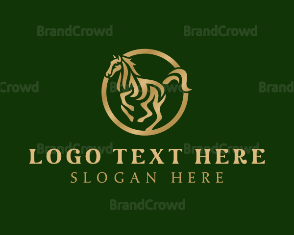 Wild Stallion Horse Logo