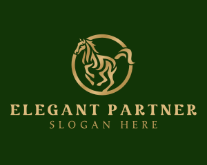 Wild Stallion Horse logo design