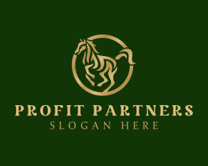 Wild Stallion Horse logo design