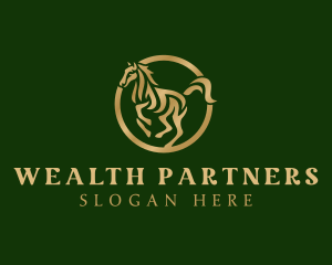 Wild Stallion Horse logo design