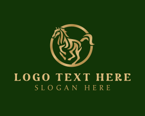 Wild Stallion Horse Logo