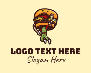 Burger - Burger Hero Mascot logo design