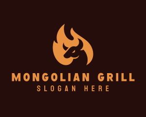 Flaming Barbecue Grill  logo design