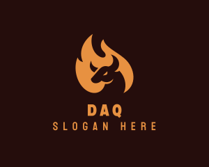 Meat - Flaming Barbecue Grill logo design