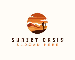 Tropical Sahara Desert logo design