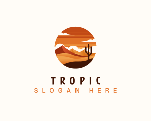 Tropical Sahara Desert logo design