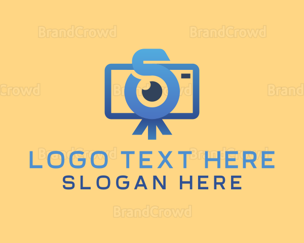 Vlog Camera Letter S Logo