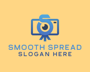 Vlog Camera Letter S logo design