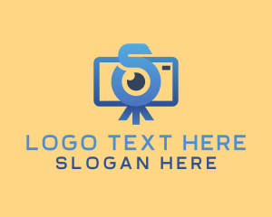 Camera App - Vlog Camera Letter S logo design